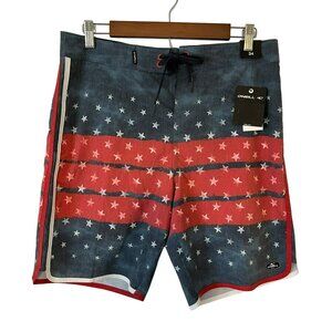 NWT O'Neill Mens Board Surf Shorts Swimsuit Size 34 Outseam 19” Allegiance